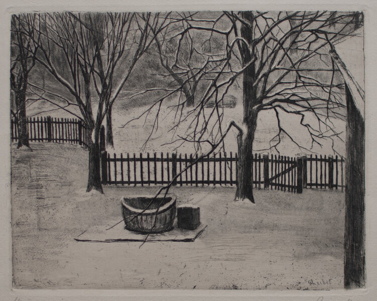 Margarethe Geibel - Garten im Winter - 1910 - Radierung