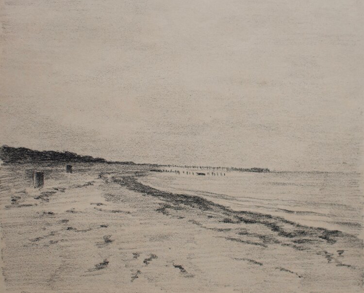 Margarethe Geibel - Von der Ostsee: Einsamer Strand - 1917 - Lithografie