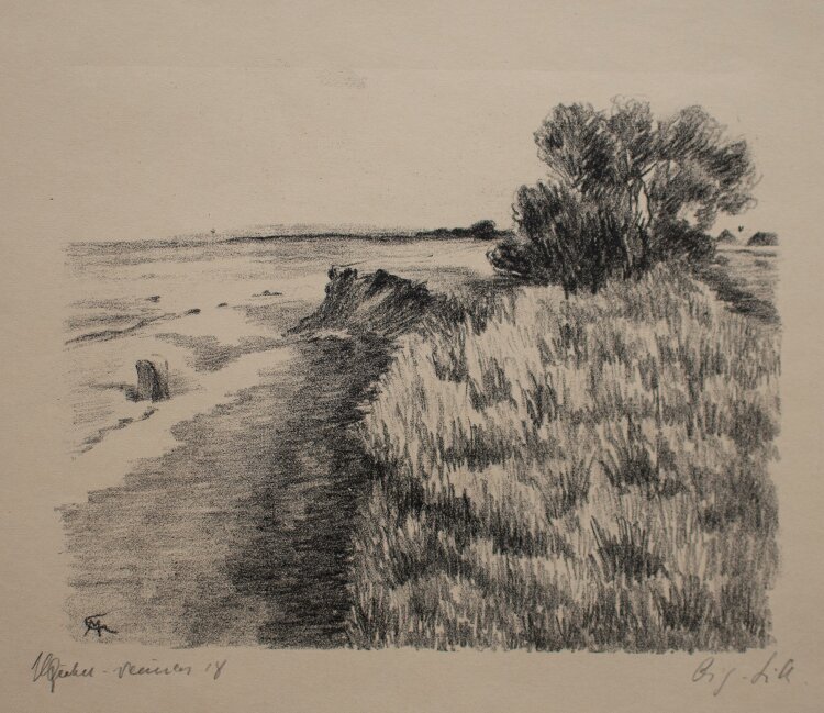 Margarethe Geibel - Von der Ostsee: Dünenlandschaft - 1918 - Lithografie
