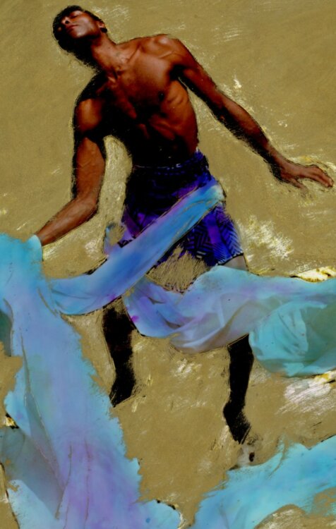 Sabine Kasan - Der Tänzer - 1989 - Collage auf Fotopapier