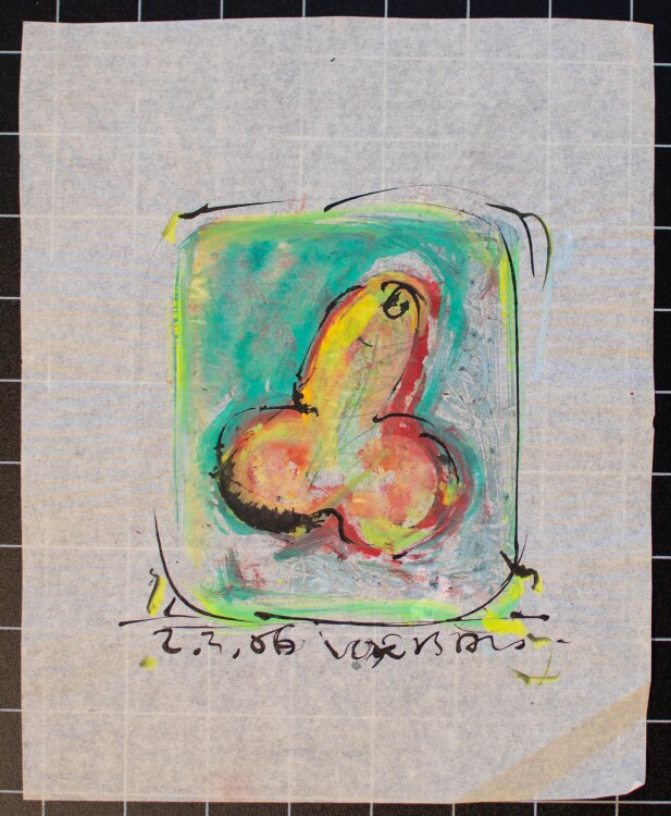 Alexander Vorbau - Penis - 1986 - Aquarell