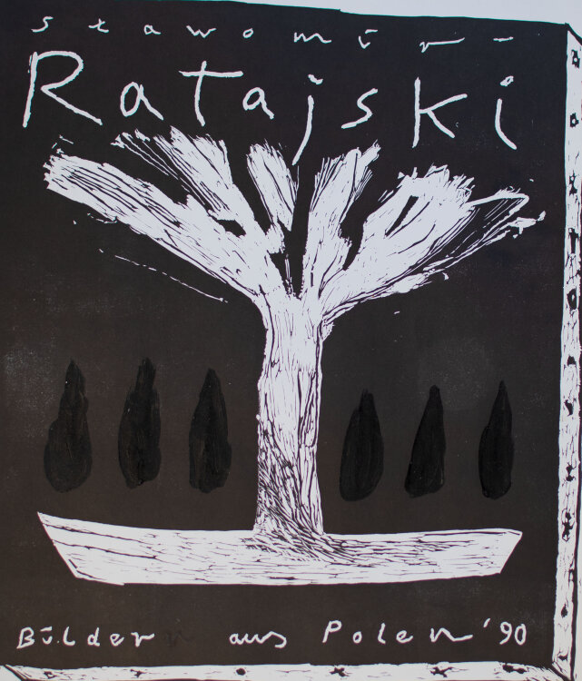 Slawomir Ratajski - Abstrakte Komposition mit Baum - 1990...
