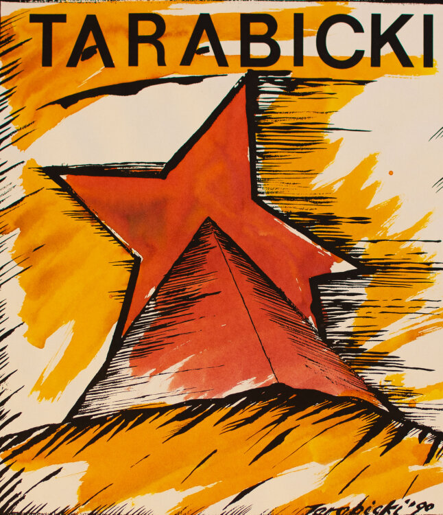 Przemyslaw Cerebiez-Tarabicki - Stern - 1990 - Aquarell auf Offsetdruck