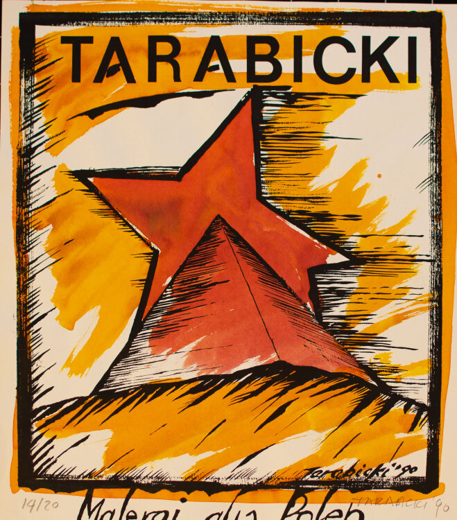 Przemyslaw Cerebiez-Tarabicki - Stern - 1990 - Aquarell auf Offsetdruck
