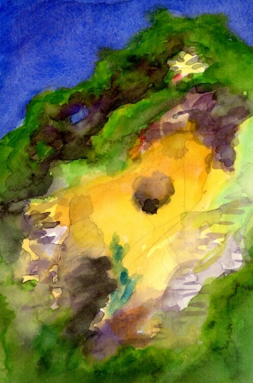 Karl-Heinz Schäfer - Bergige Landschaft - 2003 - Aquarell