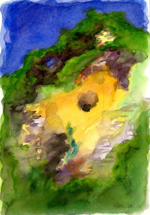 Karl-Heinz Schäfer - Bergige Landschaft - 2003 - Aquarell