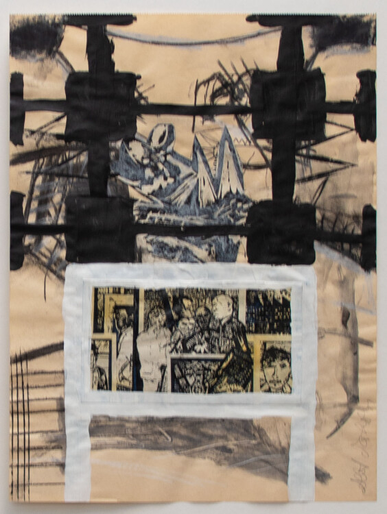 Albert Markert - In der Kunstgalerie - 1991 - Collage, Mischtechnik