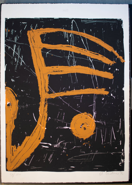 Helmut Metzner - Abstrakte figürliche Komposition - 1990 - Lithografie