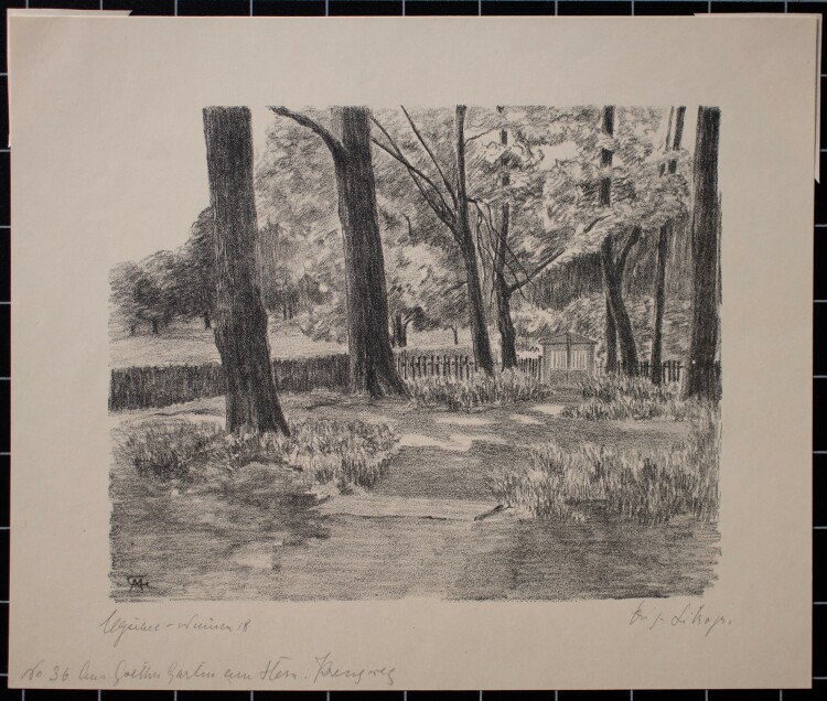 Margarethe Geibel - Aus Goethes Garten am Hein: Kreuzweg - 1918 - Lithografie