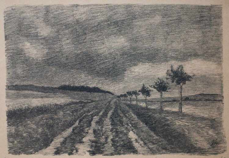 Margarethe Geibel - Landschaft bei Berka, Thüringen - 1916 - Lithografie