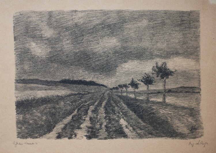 Margarethe Geibel - Landschaft bei Berka, Thüringen - 1916 - Lithografie