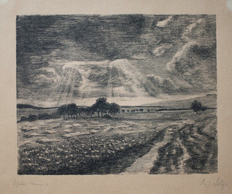 Margarethe Geibel - Landschaft in Thüringen - 1916 - Lithografie