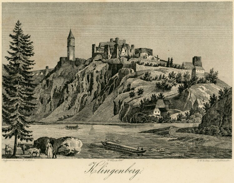W. Klimt - Ansicht der Burg Klingenberg / Zvíkov -  -