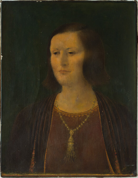 Willi Schmid - Frauenporträt Margarethe Schmid (Ehefrau des Künstlers) - 1933 - Öl auf Leinwand