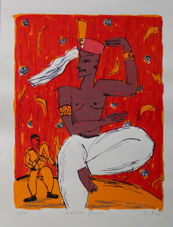 Peter Rensch - Indischer Tänzer - 1993 - Siebdruck
