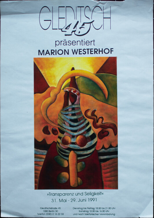 Marion Westerhof - Transparenz und Seeligkeit - 1991 - Fotokopie, Plakat