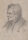 Unleserlich signiert - Porträt eines Mannes mit Brille - 1848 - Bleistift/Kohle