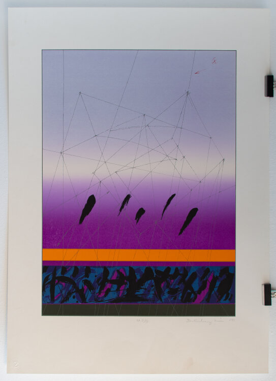 Unleserlich signiert - Mobil-Kunst - 1989 - Serigraph