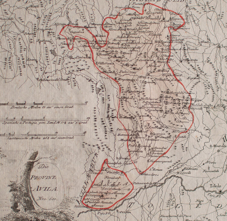 Franz Johann Joseph von Reilly - Die Provinz Avila - 1790 - Kupferstich