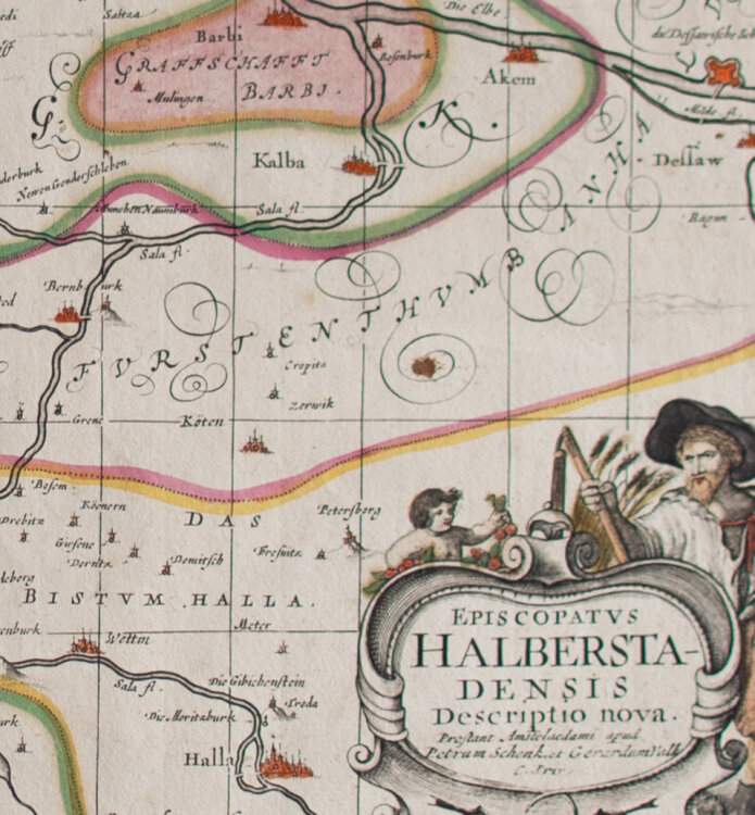 Peter Schenk und Gerard Valck - Episcopatus Halberstadensis Descriptio Nova Excusa - um 1690 - Kupferstich