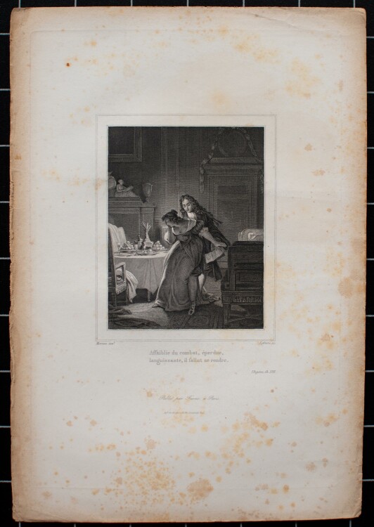 Achille Lefèvre - LIngenu (Das Naturkind), Voltaire - um 1850 - Radierung