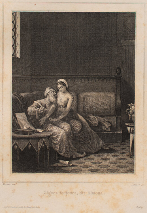 Achille Lefèvre - Zadig oder Das Schicksal - um 1850 - Radierung