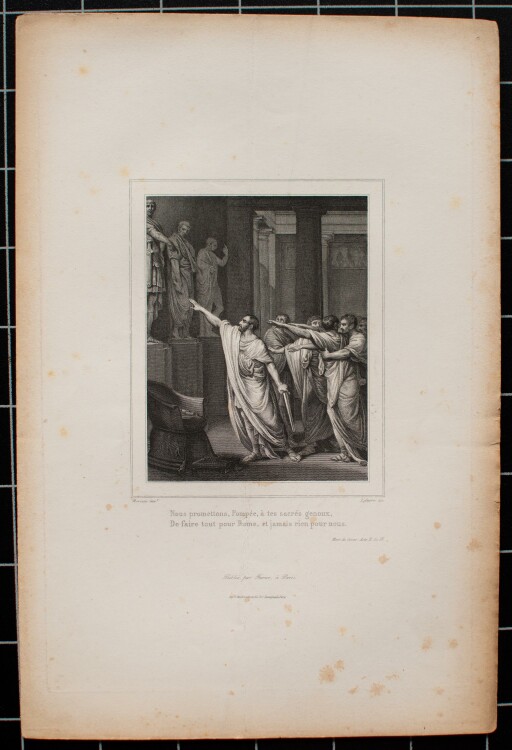 Achille Lefèvre - La Mort de Cesár, Voltaire - um 1850 - Radierung