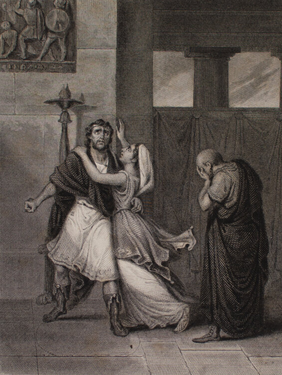 Laderer - Oedipe, Stück von Voltaire - um 1850 - Radierung