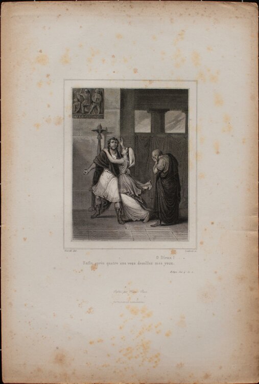 Laderer - Oedipe, Stück von Voltaire - um 1850 - Radierung