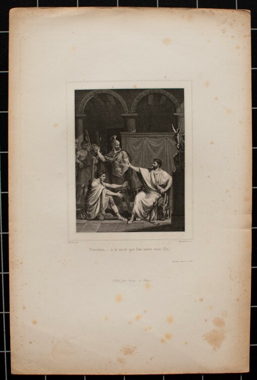 Auguste Blanchard - Brutus, Stück von Voltaire - um 1850 - Radierung