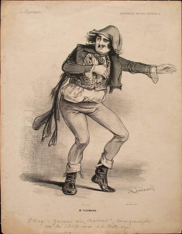 Paul Gavarni - Le Charivari Mr Floumann - nach 1842 - Lithografie