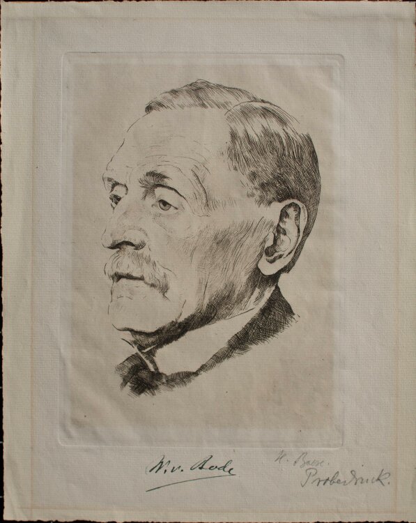 Konrad Böse - Porträt Wilhelm von Bode, Berlin - o.J. - Radierung