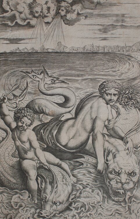 Giovanni Marco Paluzzi - Amor und Venus von Delphinen...