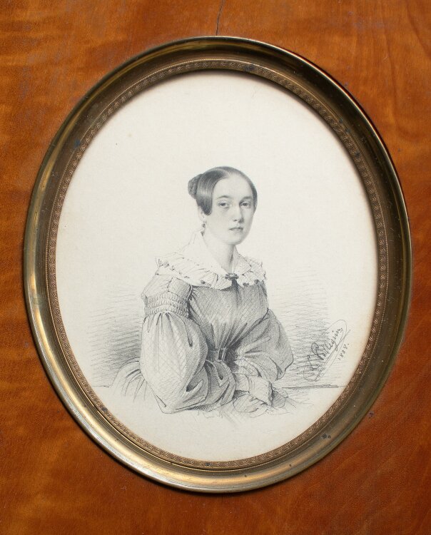 Louis Jean Baptiste Pellegrin - Frauenporträt - 1838 - Bleistift
