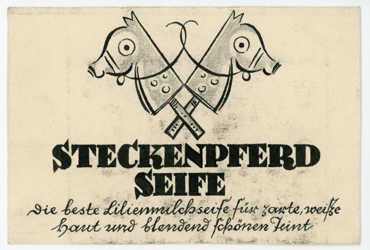 Unbekannt - Logo Steckenpferdseife - o.J. - Tuschezeichnung