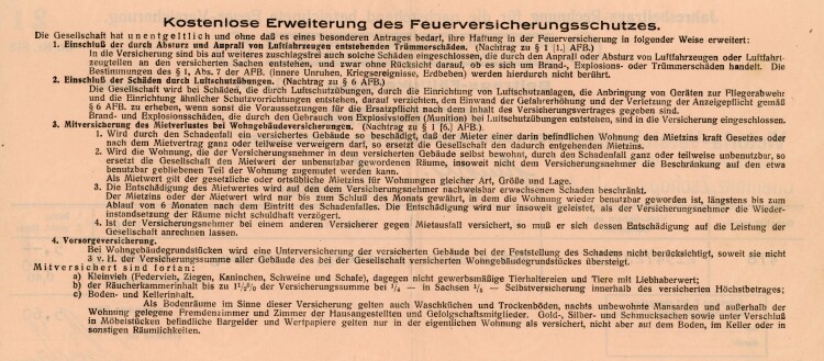 Victoria Feuer-Versicherungs-Actien-Gesellschaft Subdirektion Willi Fischer  - Rechnung - 01.06.1939