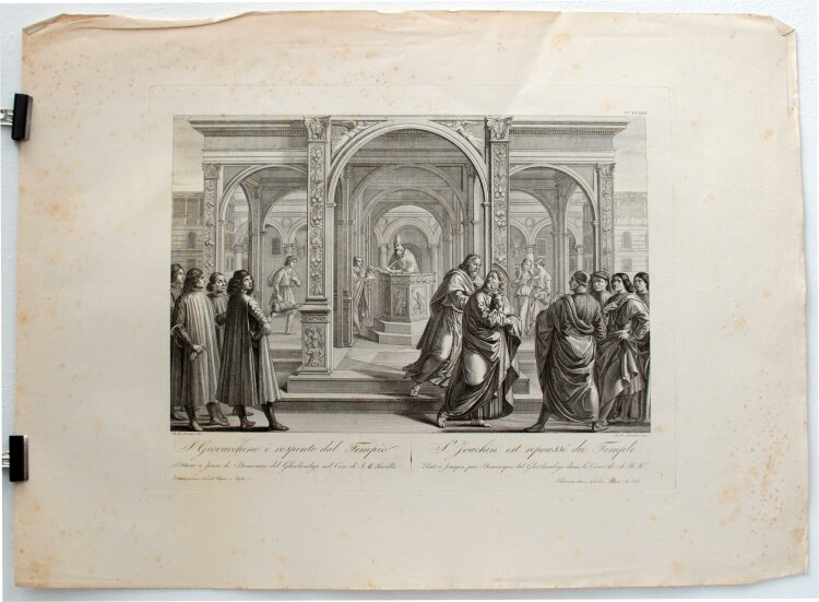 Carlo Lasinio - St. Joachim wird vom Tempel abgelehnt - 1800-1849 - Kupferstich