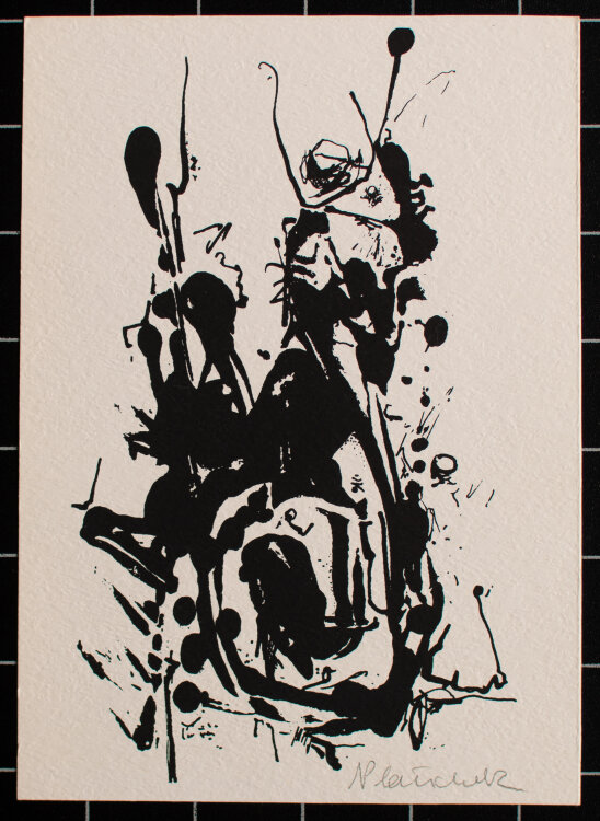 Hans Platschek - Steinigung der Nacht - 1960 - Serigraphie