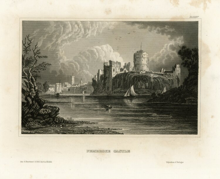 unbekannt - Pembroke Castle in Wales - o.J. - Stahlstich