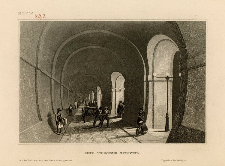 unbekannt - Innenansicht des Themse-Tunnels in London -...