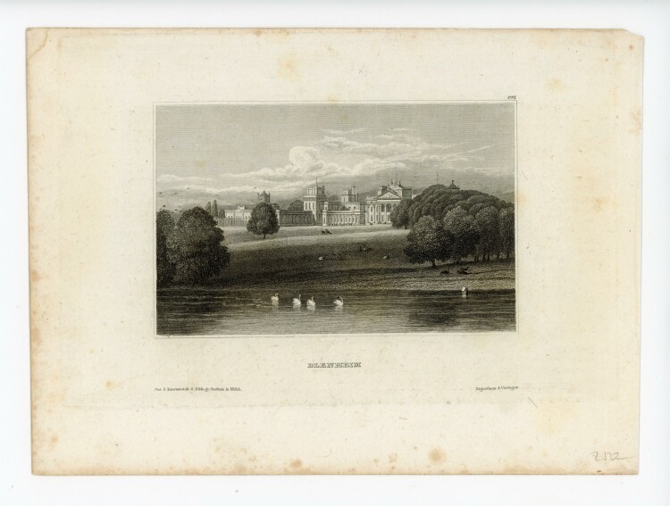unbekannt - Blenheim Palace in Woodstock England - o.J. - Stahlstich