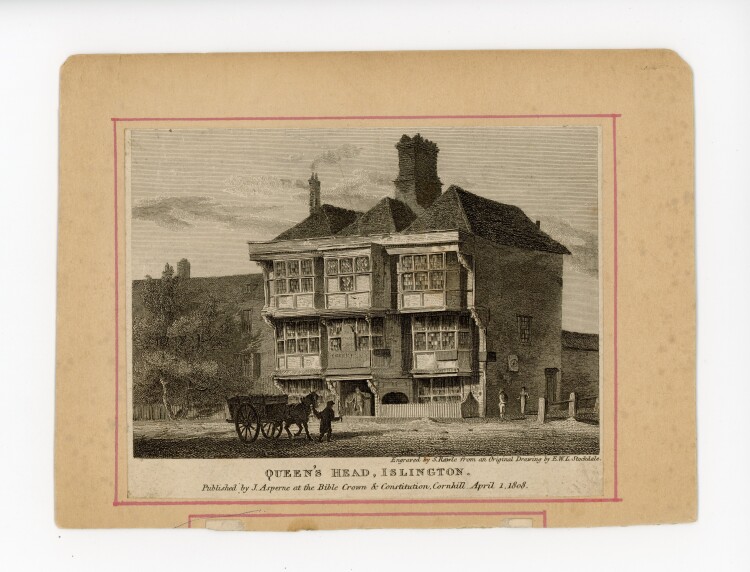 Samuel Rawle - Queens Head Islington in London - 1808 - Stahlstich