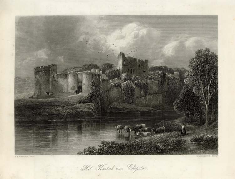 Robert Hinselwood - Chepstow Castle in Wales - o.J. - Stahlstich