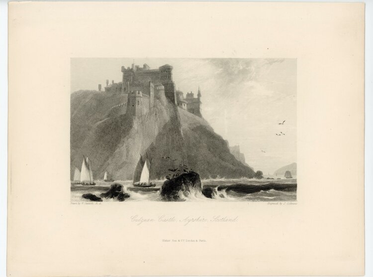 John Cochrane - Culzean Castle in Ayrshire Schottland - o.J. - Stahlstich