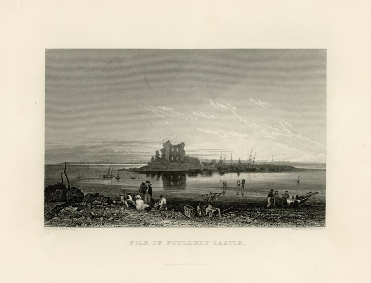 unbekannt - Fouldrey castle in England - 1846 - Stahlstich