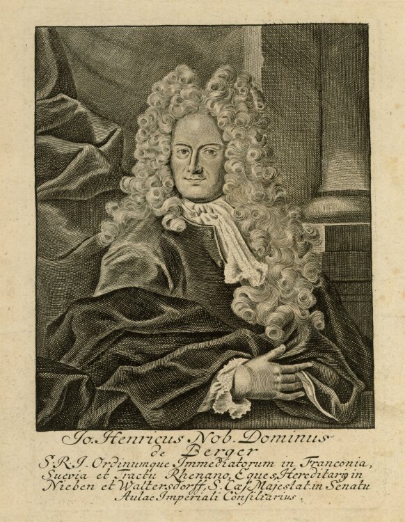 Martin Bernigeroth - Portrait des Juristen Johann Heinrich von Berger - o.J. - Kupferstich