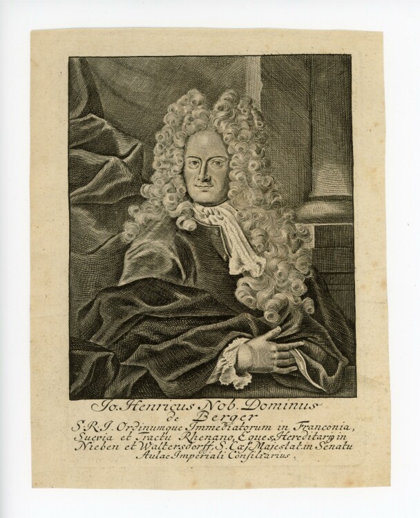 Martin Bernigeroth - Portrait des Juristen Johann Heinrich von Berger - o.J. - Kupferstich