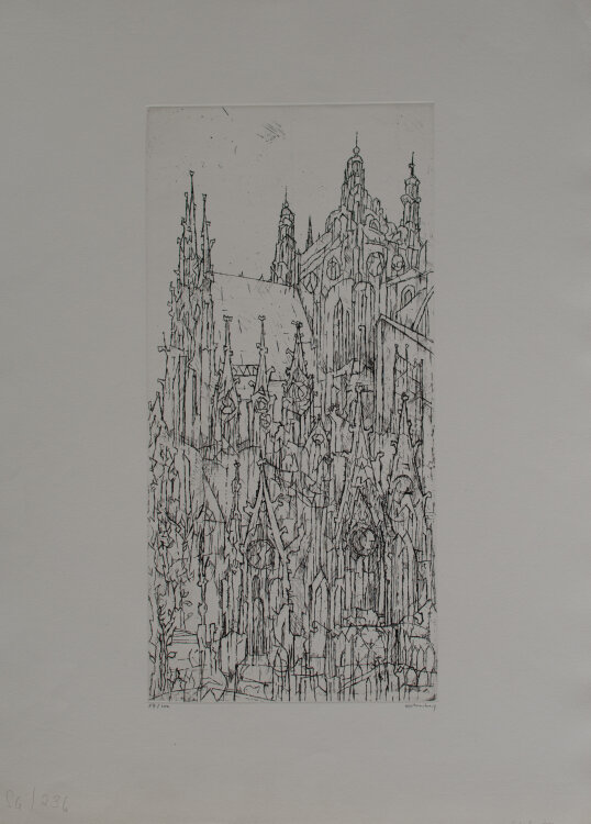 Paul Eliasberg - Gotische Kathedrale - o.J. - Radierung