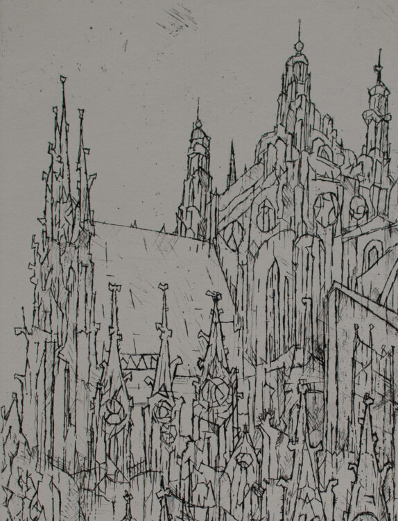 Paul Eliasberg - Gotische Kathedrale - o.J. - Radierung
