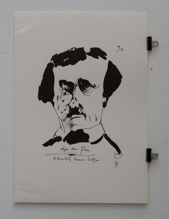 Horst Janssen - Edgar Allan Poe - 1967 - Offset-Lithografie